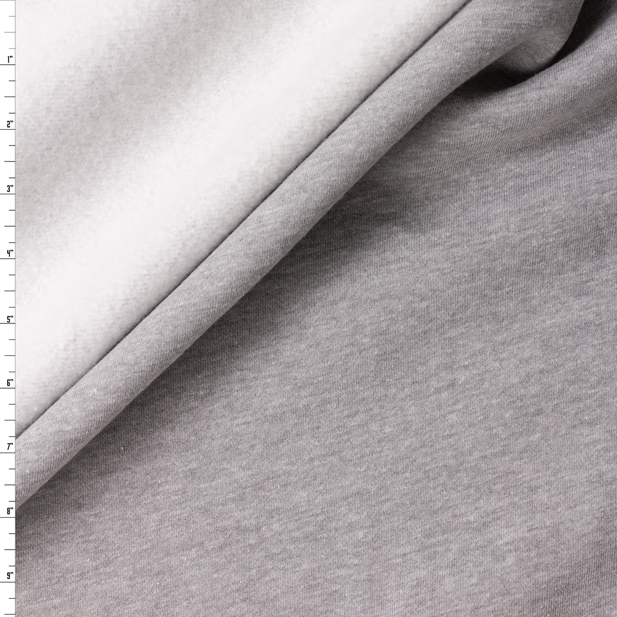 Grey Heather Heavy Cotton Sweatshirt Fleece #31905 Fabric By The Yard