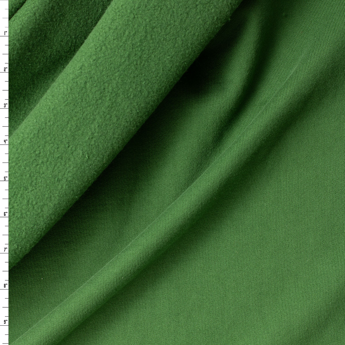 Green Heavy Cotton Sweatshirt Fleece #31908 Fabric By The Yard
