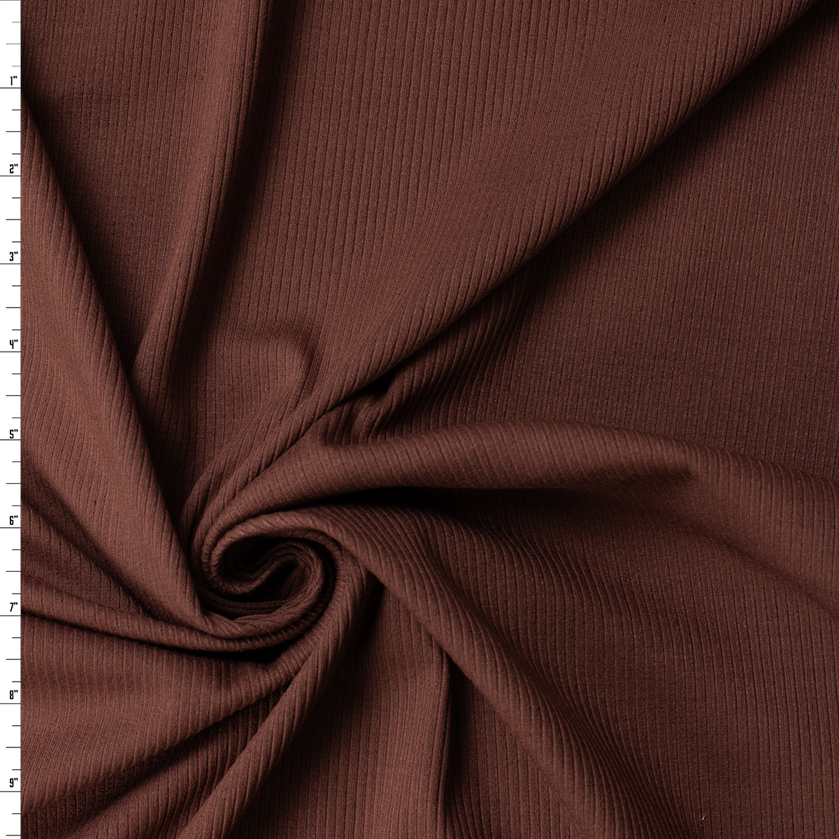 Brown Heavyweight Stretch Rib #31911 Fabric By The Yard