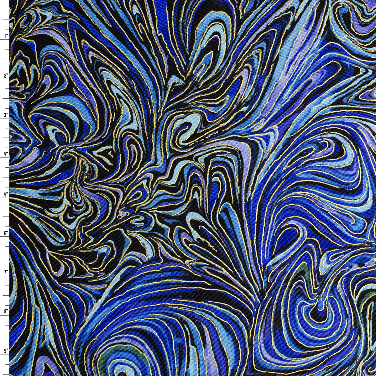 Indigo Escapade Quilter’s Cotton from Timeless Treasures #31987 Fabric By The Yard