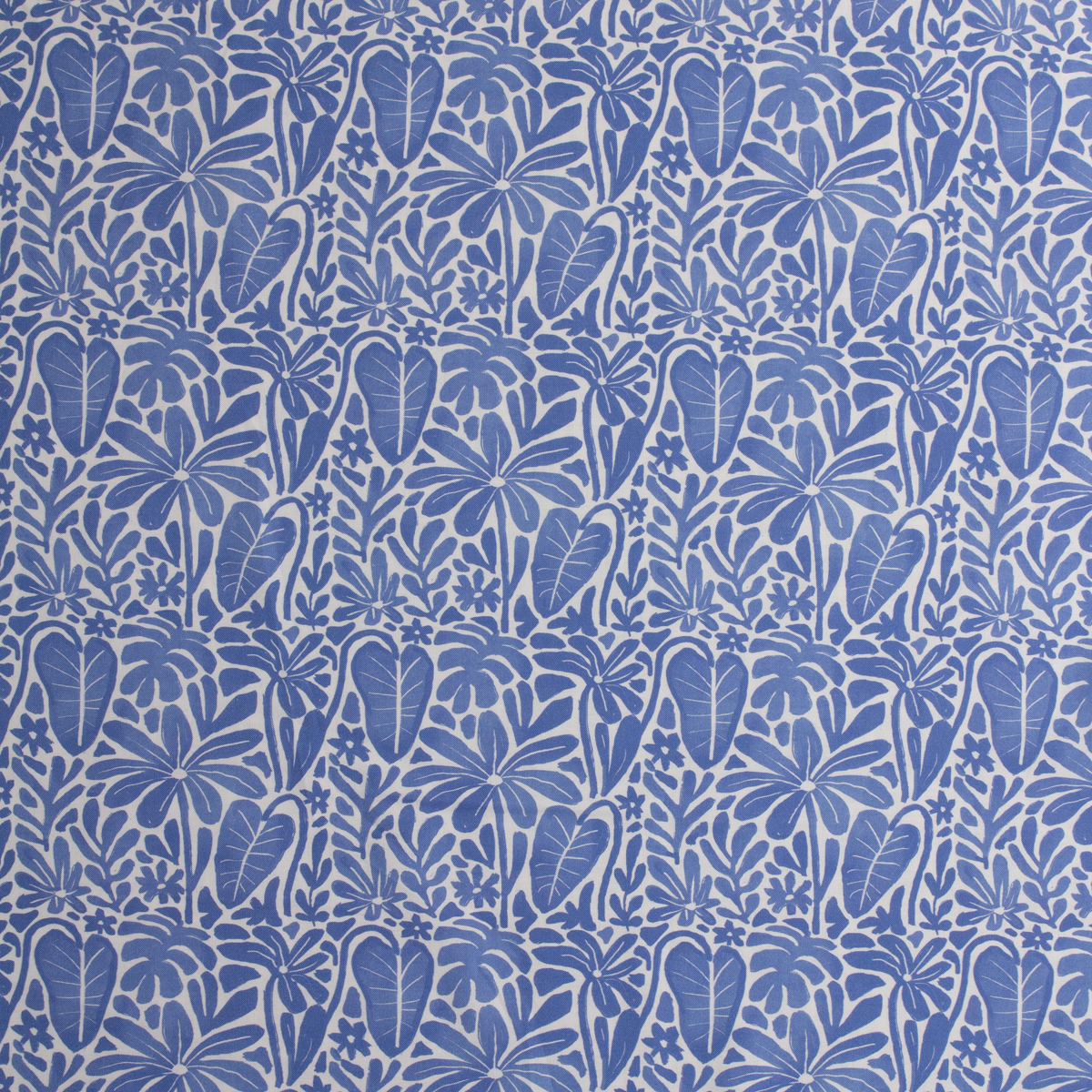 Blue on White Island Floral Quilter’s Cotton from Dear Stella #32005 Fabric By The Yard - Wide shot