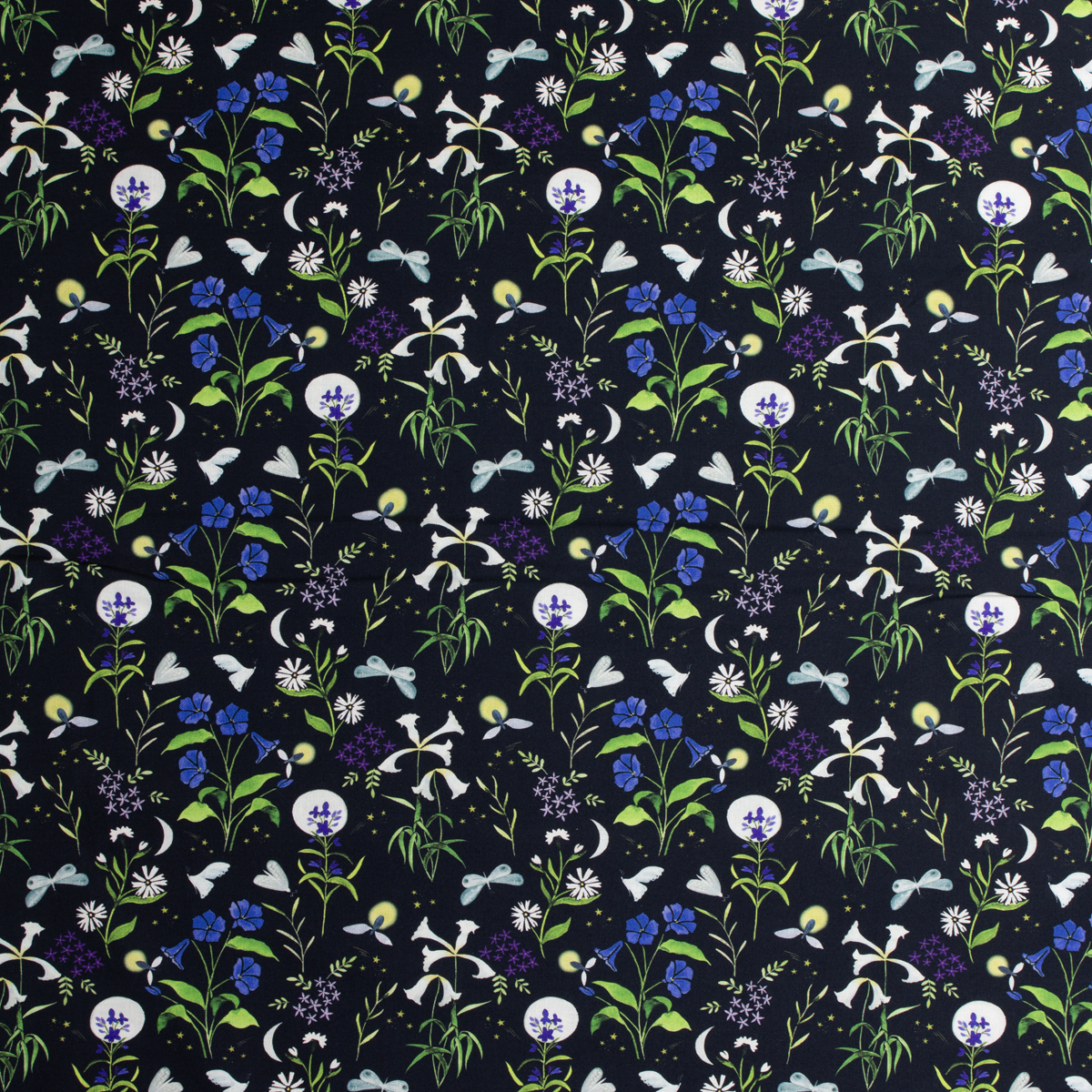 Midnight Flora Quilter’s Cotton from Dear Stella #32007 Fabric By The Yard - Wide shot