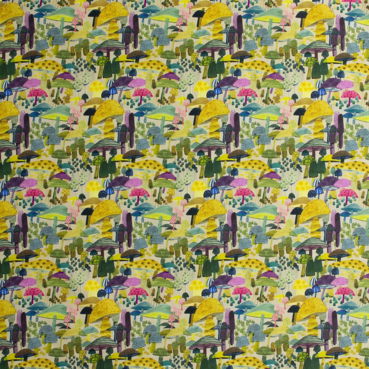 Shroom Life Multi Quilter’s Cotton from Dear Stella #32009 Fabric By The Yard - Wide shot