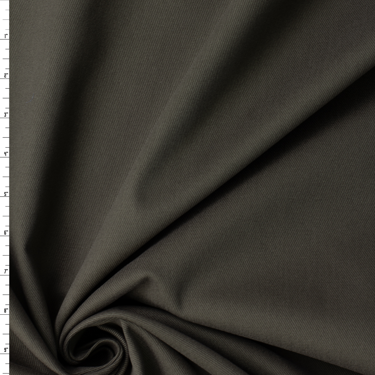 Dark Olive Designer Cotton Bull Denim #32021 Fabric By The Yard