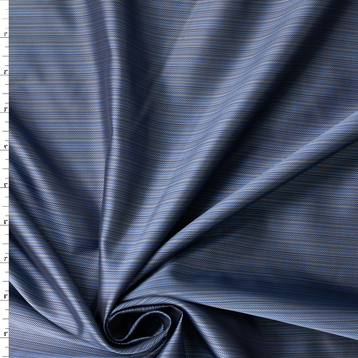 Denim Blue Micro Stripe Designer Cupro Lining #32053 Fabric By The Yard