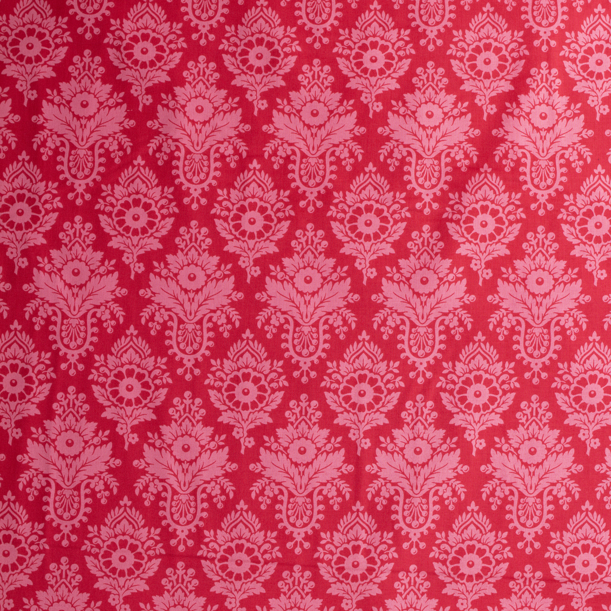 Full Bloom Coral Lulu Cotton Woven from FIGO #32114 Fabric By The Yard - Wide shot