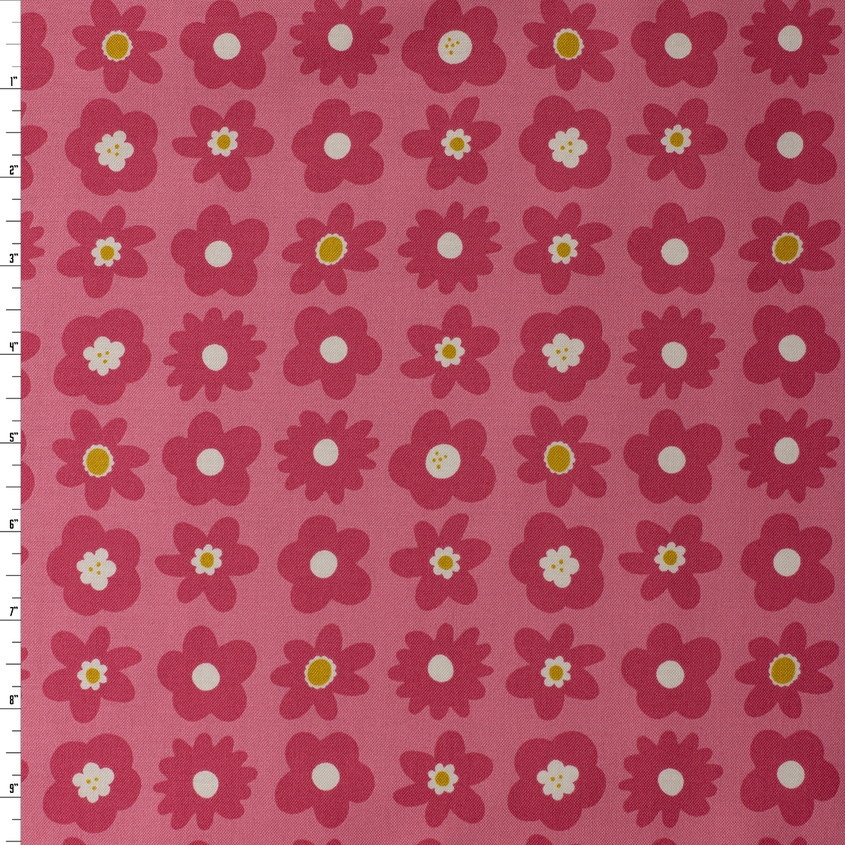 Joyful June Pink Blooms Cotton Woven from FIGO #32120 Fabric By The Yard