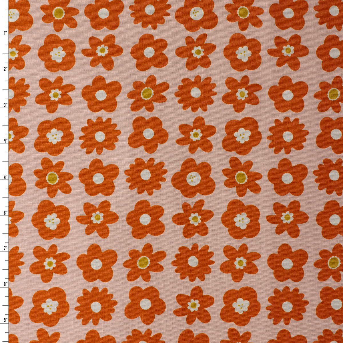 Joyful June Orange Blooms Cotton Woven from FIGO #32121 Fabric By The Yard