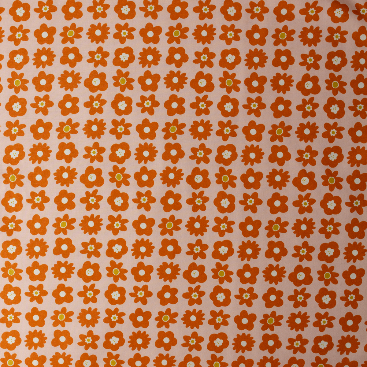 Joyful June Orange Blooms Cotton Woven from FIGO #32121 Fabric By The Yard - Wide shot