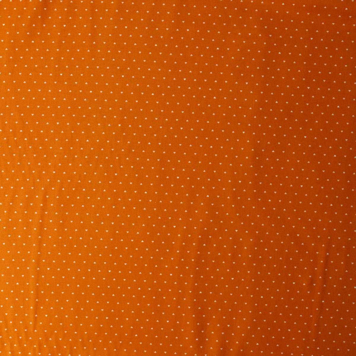 Joyful June Orange Ditsy Hearts Cotton Woven from FIGO #32123 Fabric By The Yard - Wide shot