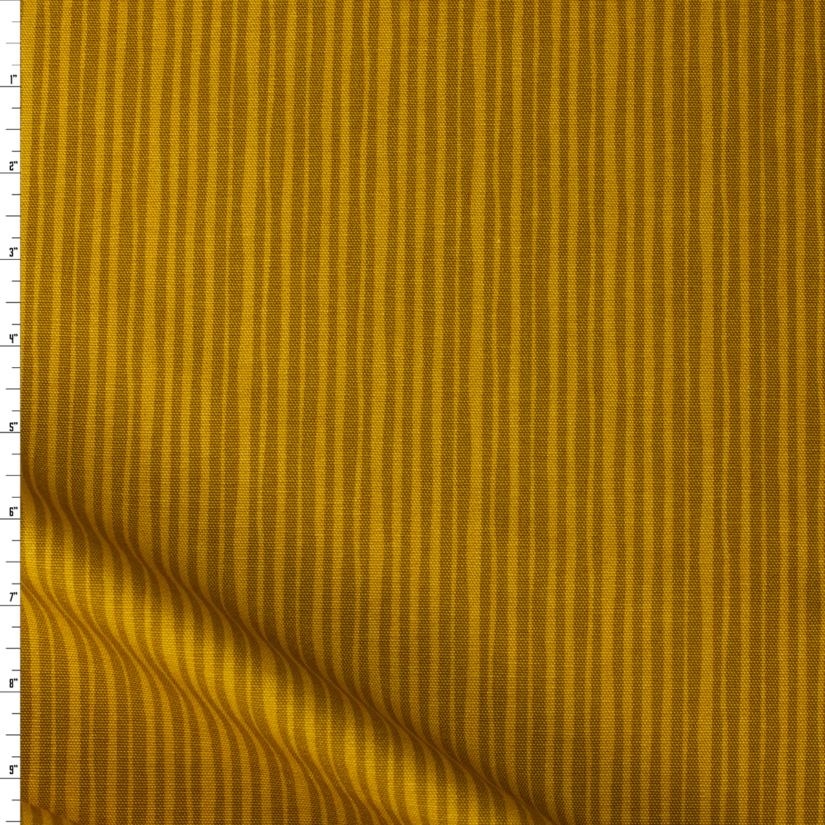 Joyful June Ochre Stripe Cotton Canvas from FIGO #32125 Fabric By The Yard