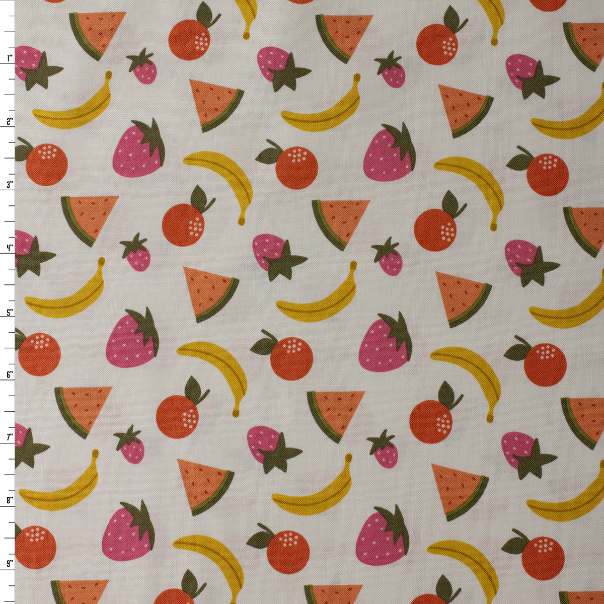 Joyful June Cream Fruits Cotton Woven from FIGO #32133 Fabric By The Yard