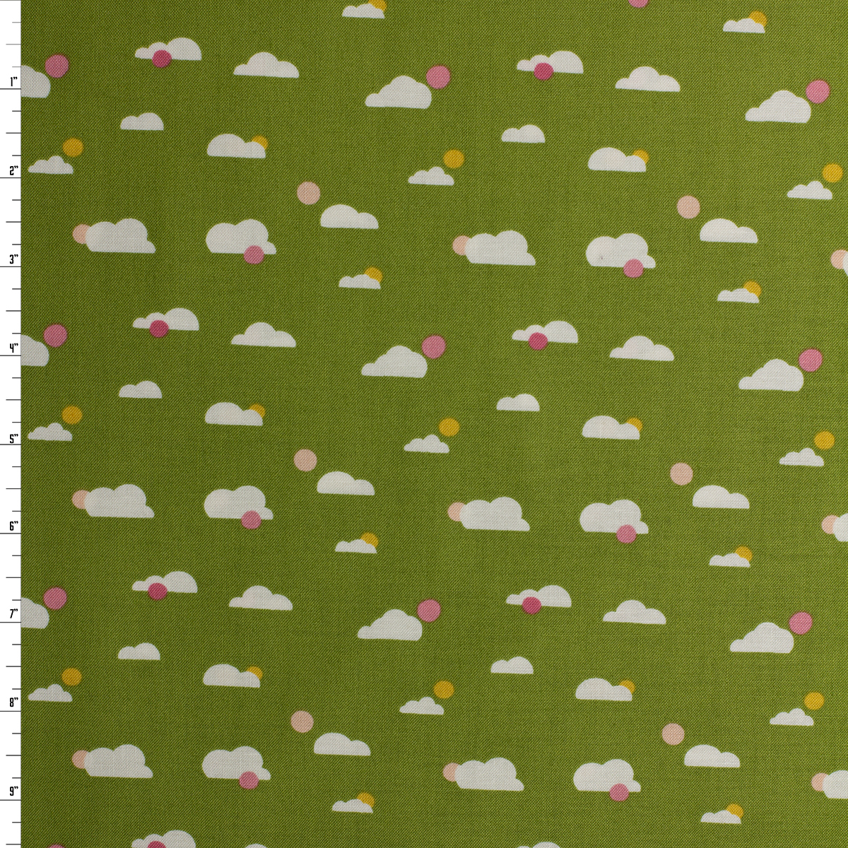 Joyful June Green Checks Cotton Woven from FIGO #32135 Fabric By The Yard
