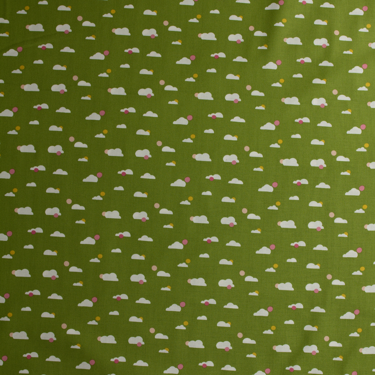 Joyful June Green Checks Cotton Woven from FIGO #32135 Fabric By The Yard - Wide shot