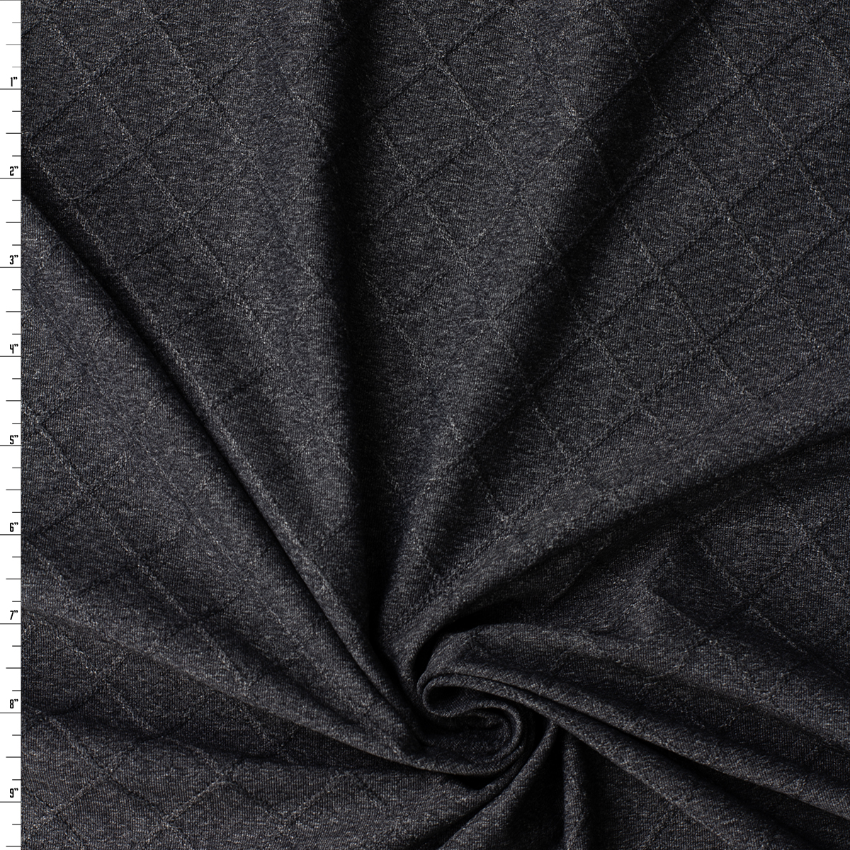 Charcoal Diagonal Lattuce Tri blend Jacquard Knit #32145 Fabric By The Yard