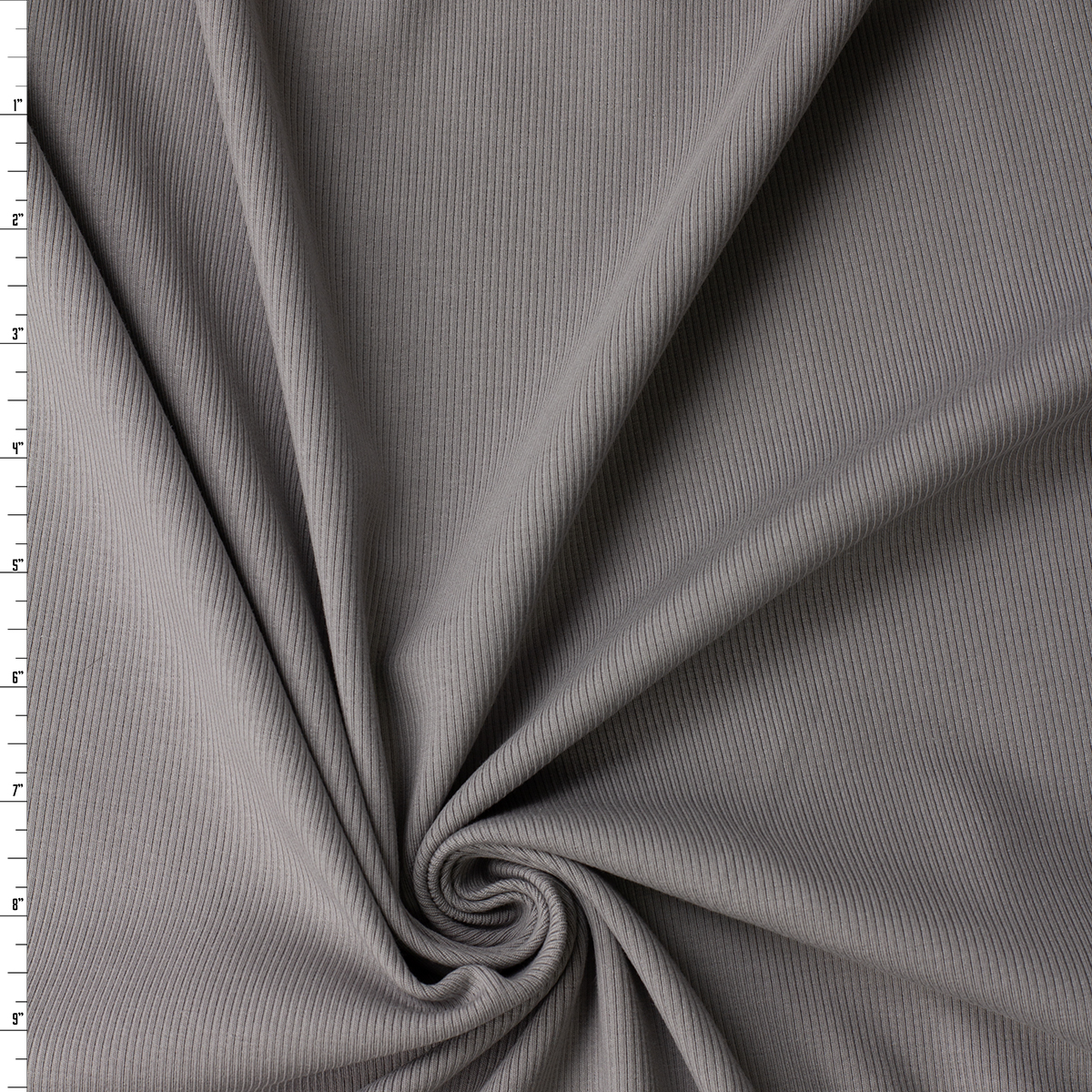 Steel Grey Peached Stretch Rib from ‘Beyond Yoga’ #32147 Fabric By The Yard