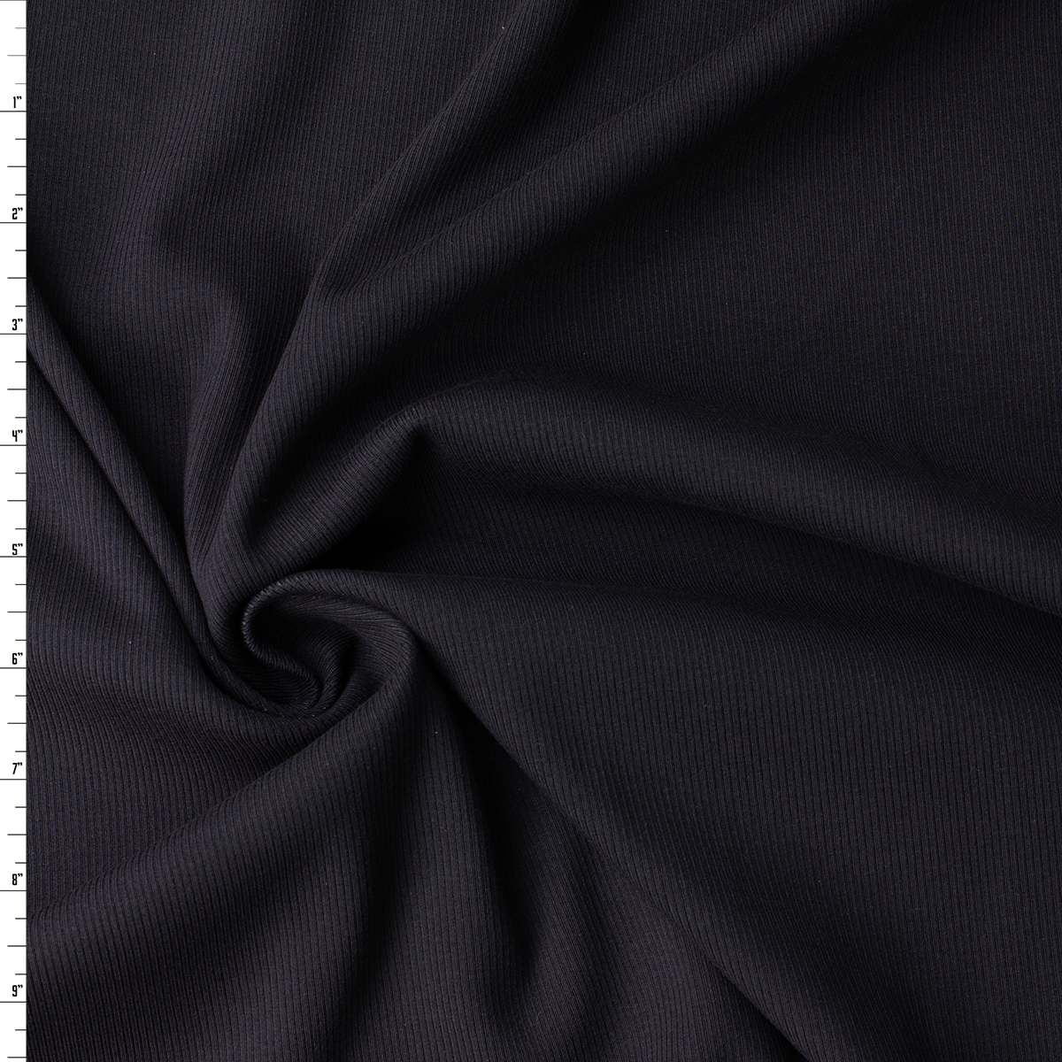 Black Peached Stretch Rib from ‘Beyond Yoga’ #32153 Fabric By The Yard