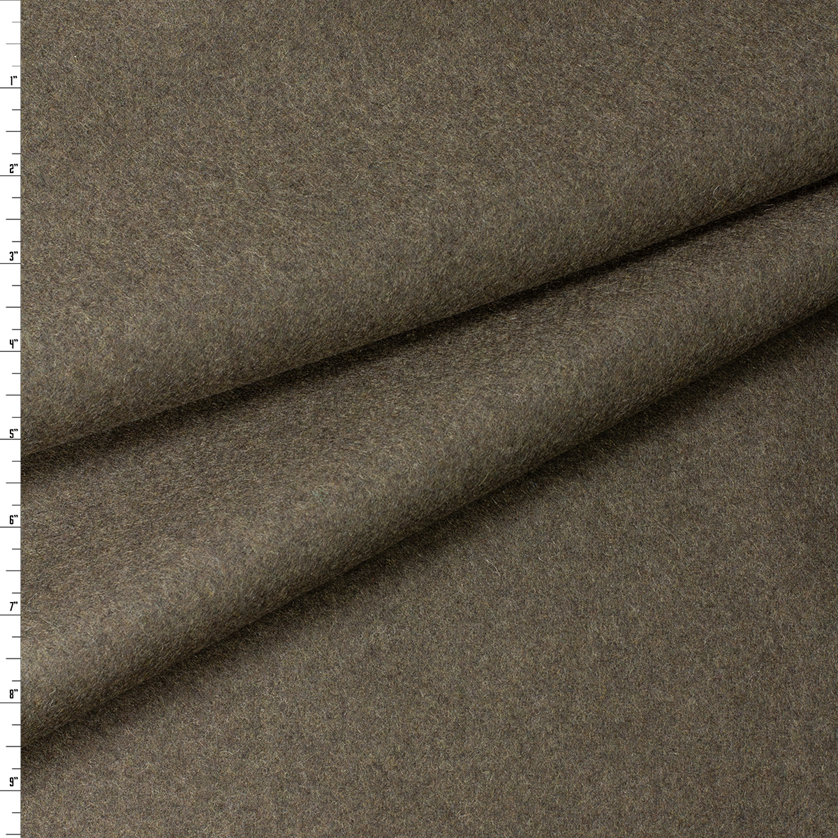 Dark Mossy Taupe Wool Melton #32162 Fabric By The Yard