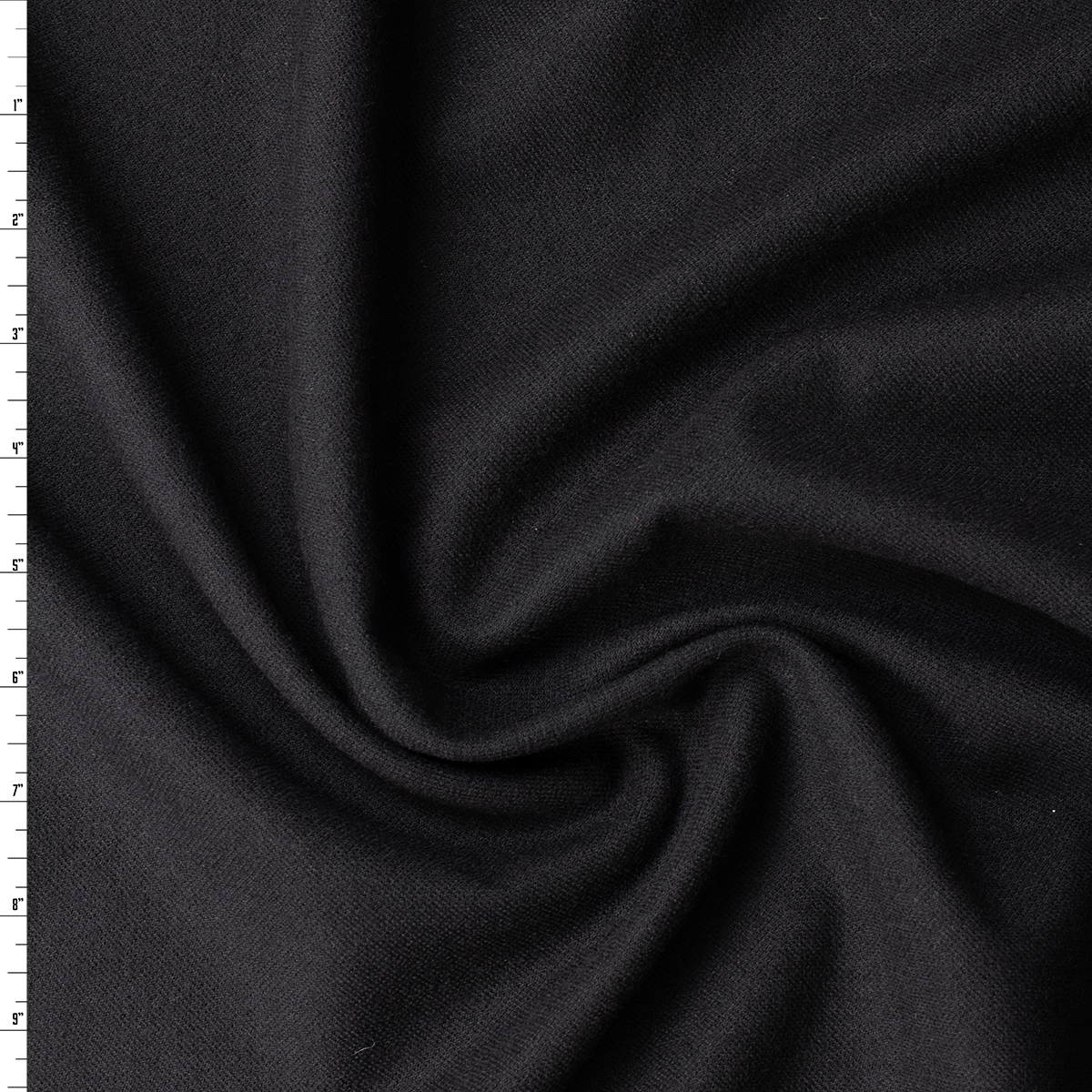 Black Brushed Midweight Wool #32164 Fabric By The Yard