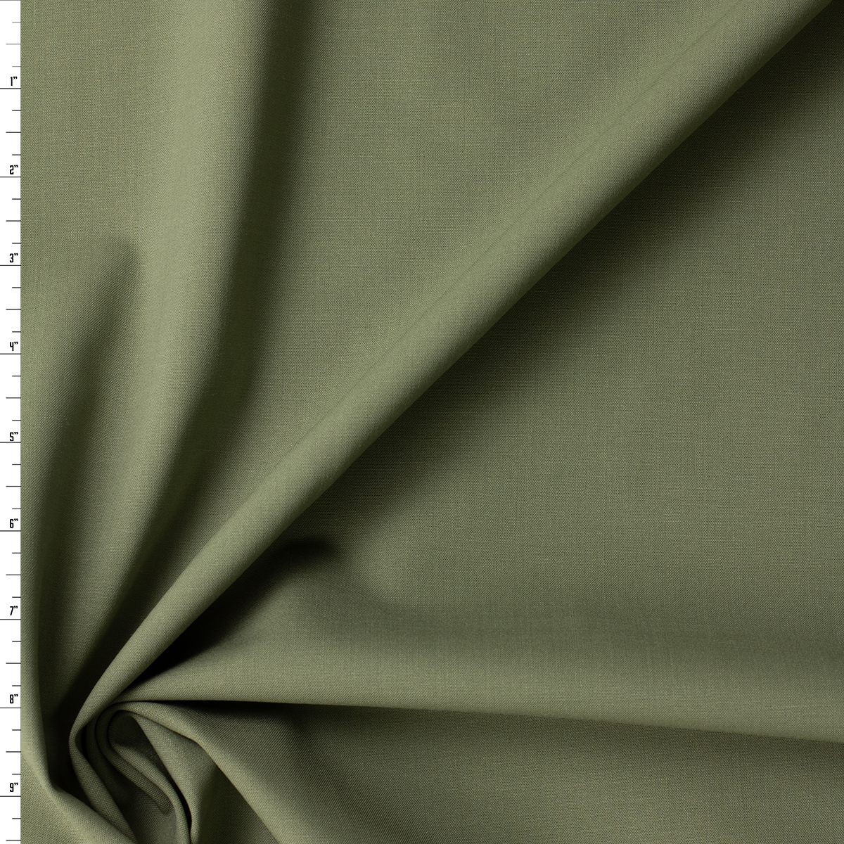 Soft Olive Green 4-way Stretch Wool Midweight Wool Suiting #32166 Fabric By The Yard