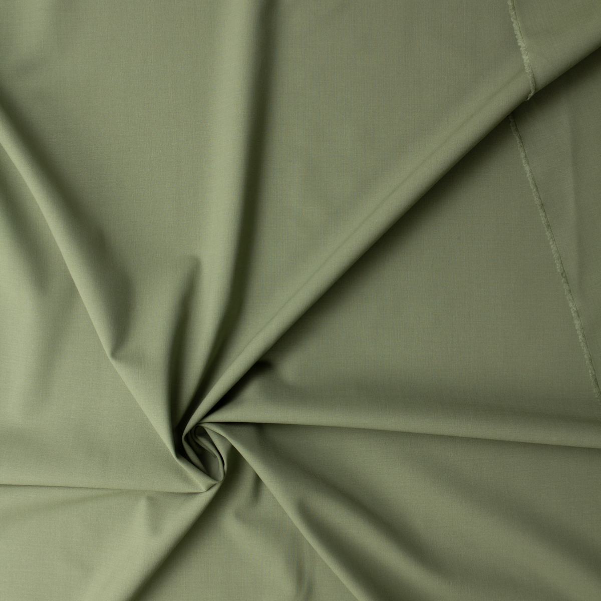 Soft Olive Green 4-way Stretch Wool Midweight Wool Suiting #32166 Fabric By The Yard - Wide shot