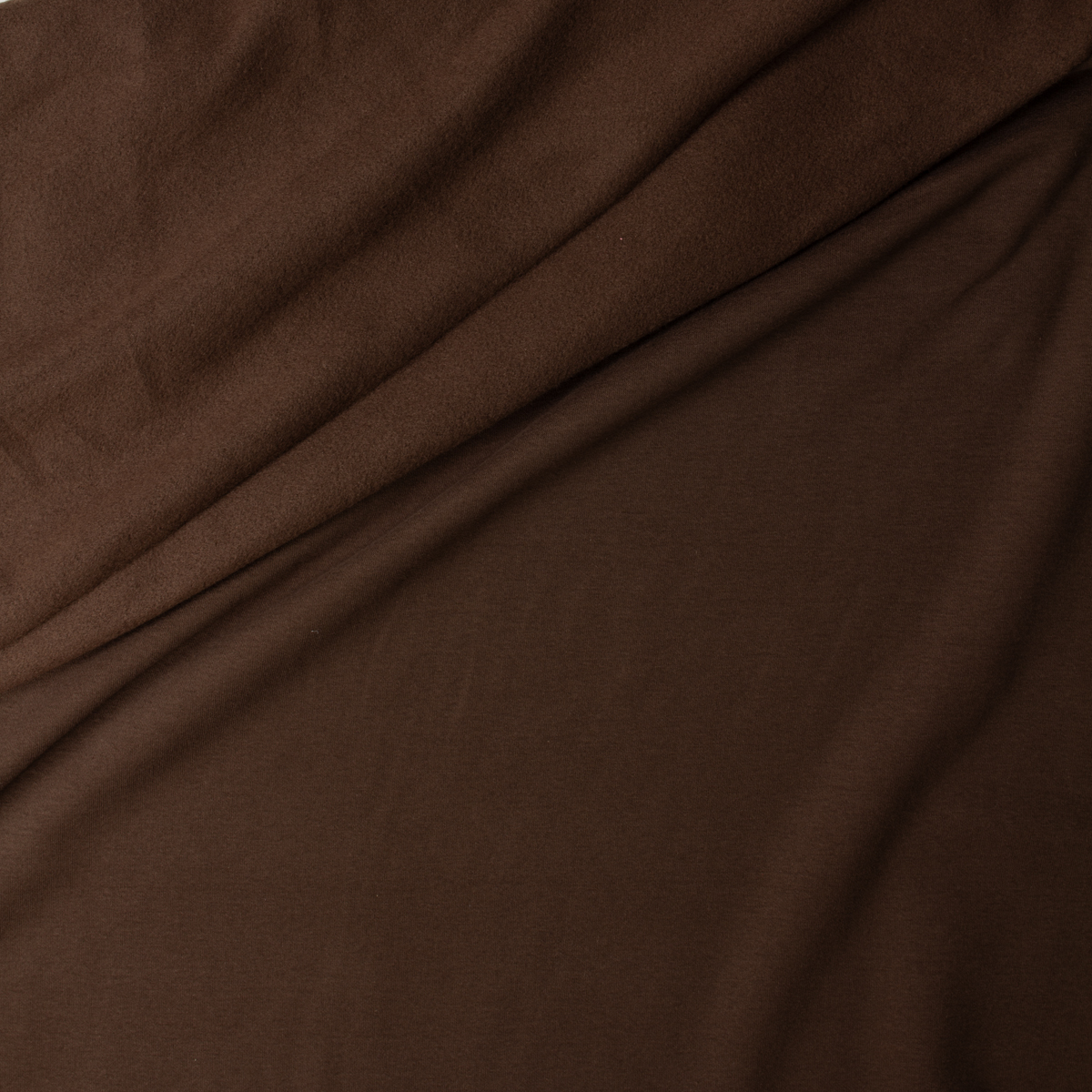 Dark Brown Peached Cotton Blend Sweatshirt Fleece from ‘Beyond Yoga’ #32172 Fabric By The Yard - Wide shot