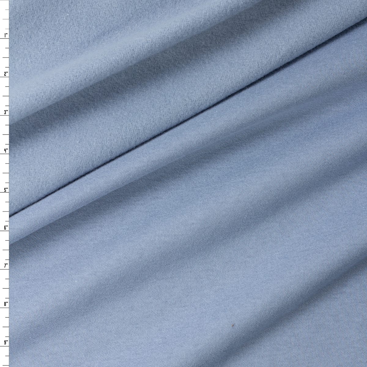 Sky Blue Peached Cotton Blend Sweatshirt Fleece from ‘Beyond Yoga’ #32174 Fabric By The Yard
