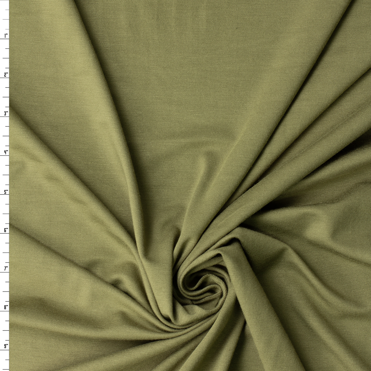 Soft Olive Green Heavyweight Stretch Rayon/Spandex Jersey #32185 Fabric By The Yard