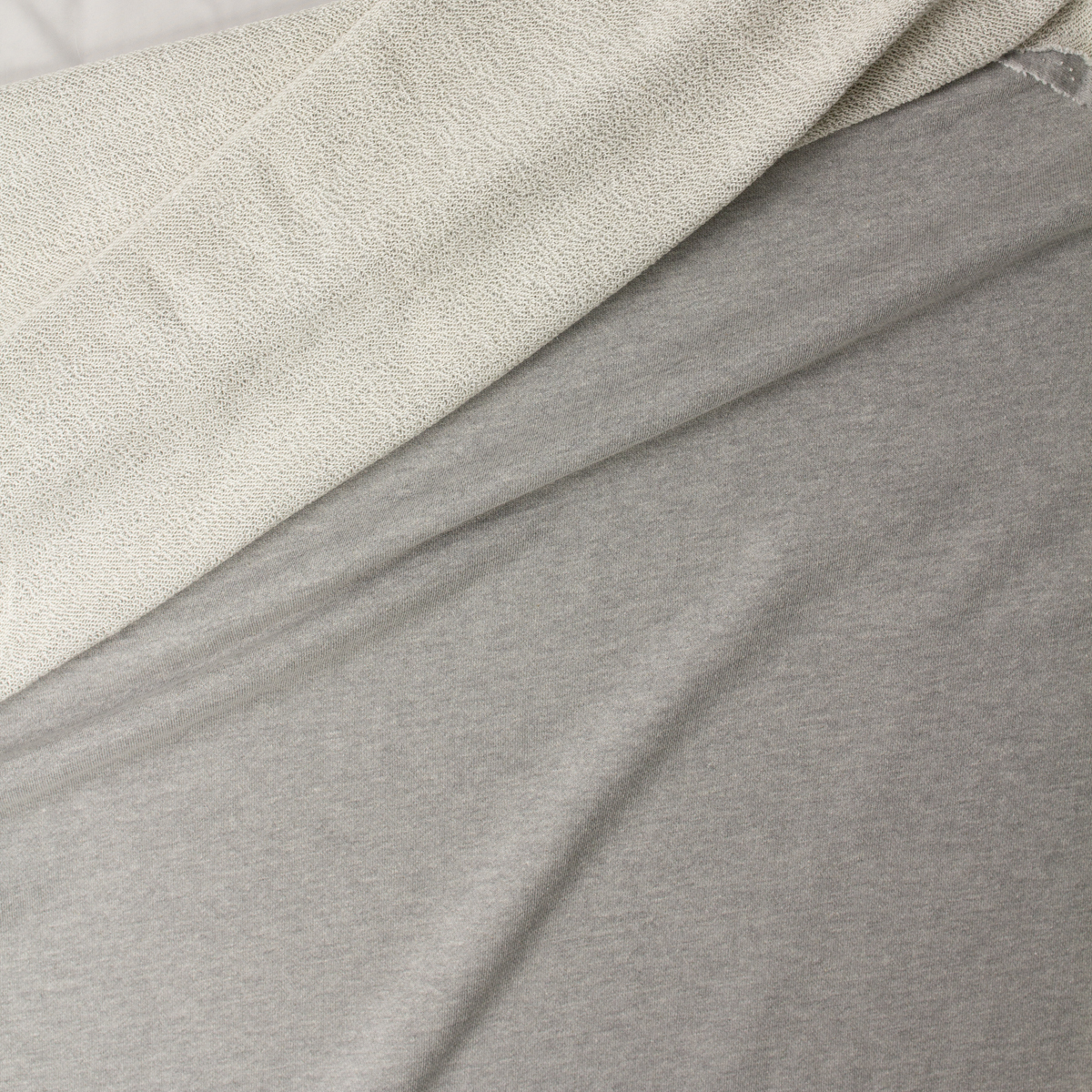 Heather Grey Cotton French Terry #32201 Fabric By The Yard - Wide shot