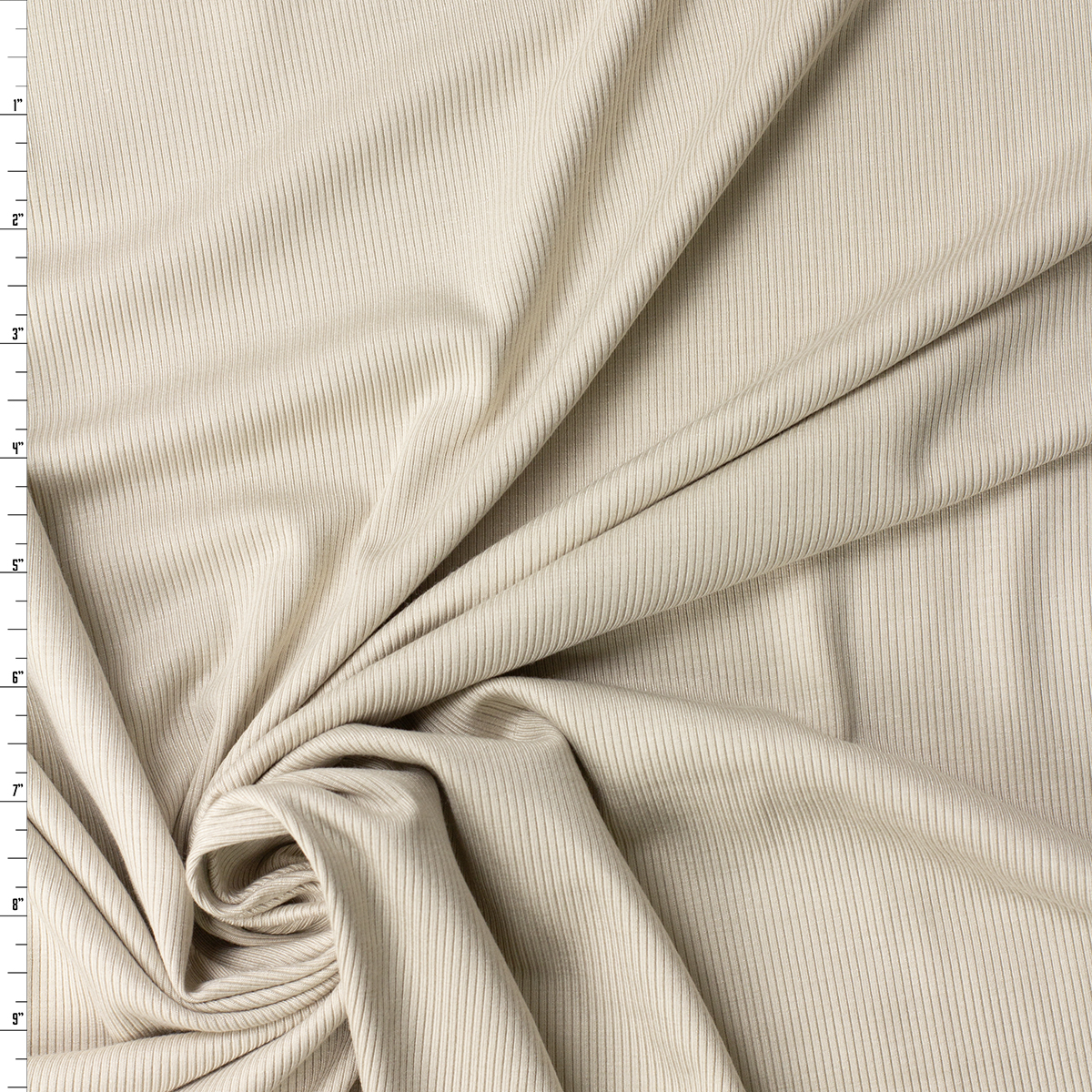 Limestone Heavy 2x1 Rayon/Spandex Rib Knit #32204 Fabric By The Yard