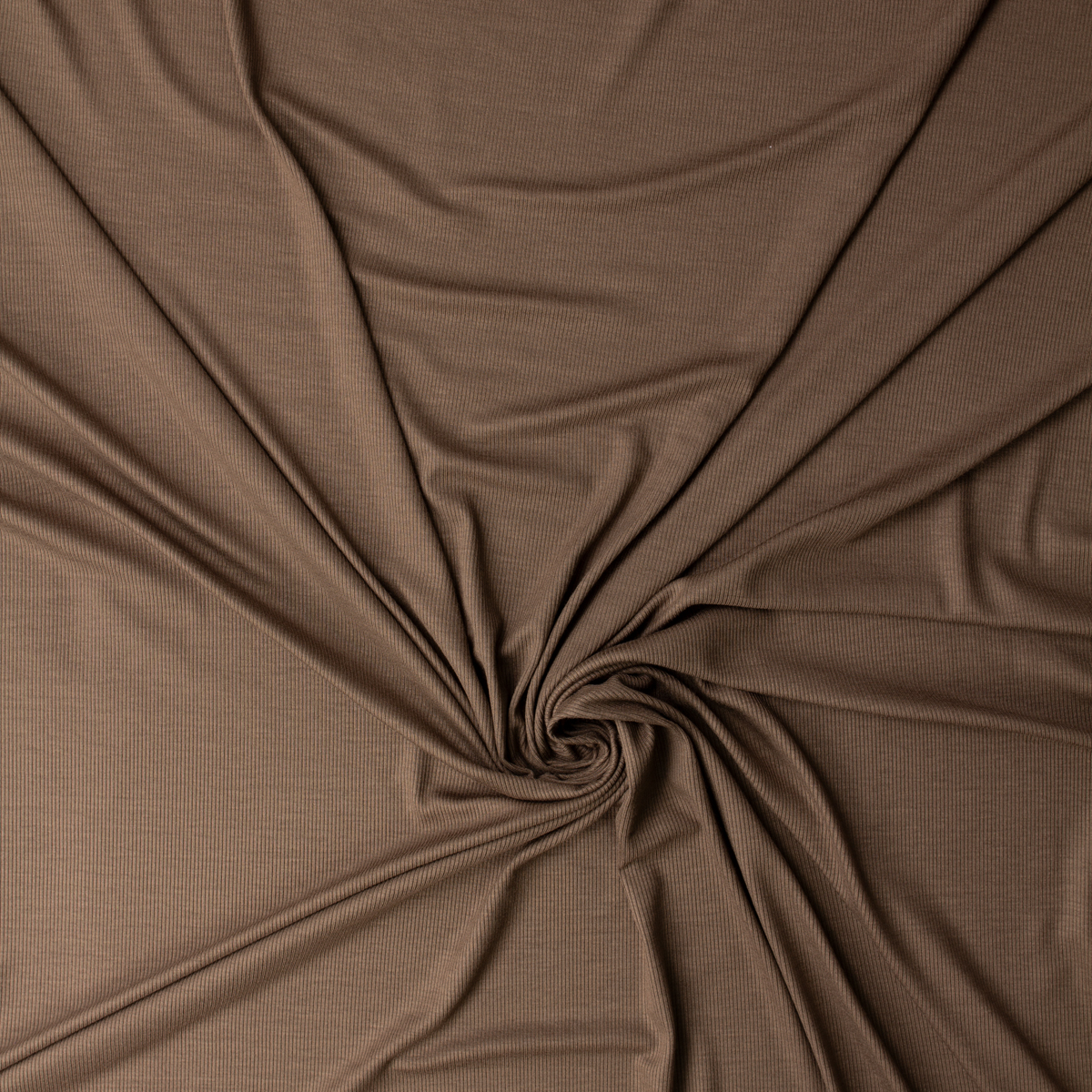 Brown Heavy 2x1 Rayon/Spandex Rib Knit #32205 Fabric By The Yard - Wide shot