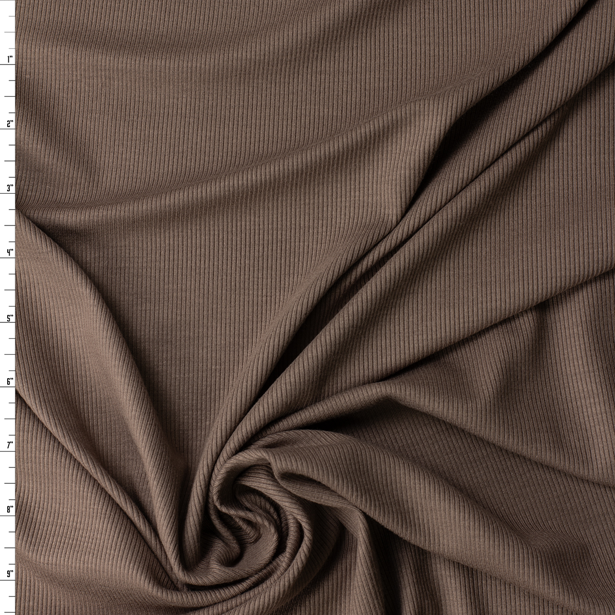 Bark Heavy 2x1 Rayon/Spandex Rib Knit #32206 Fabric By The Yard
