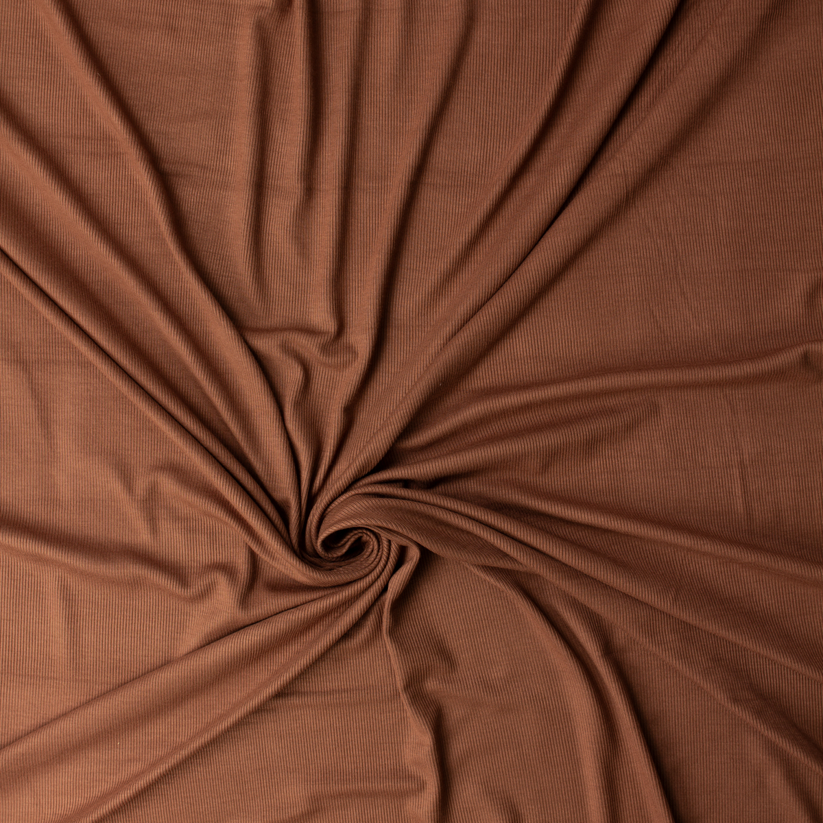 Coffee Heavy 2x1 Rayon/Spandex Rib Knit #32207 Fabric By The Yard - Wide shot