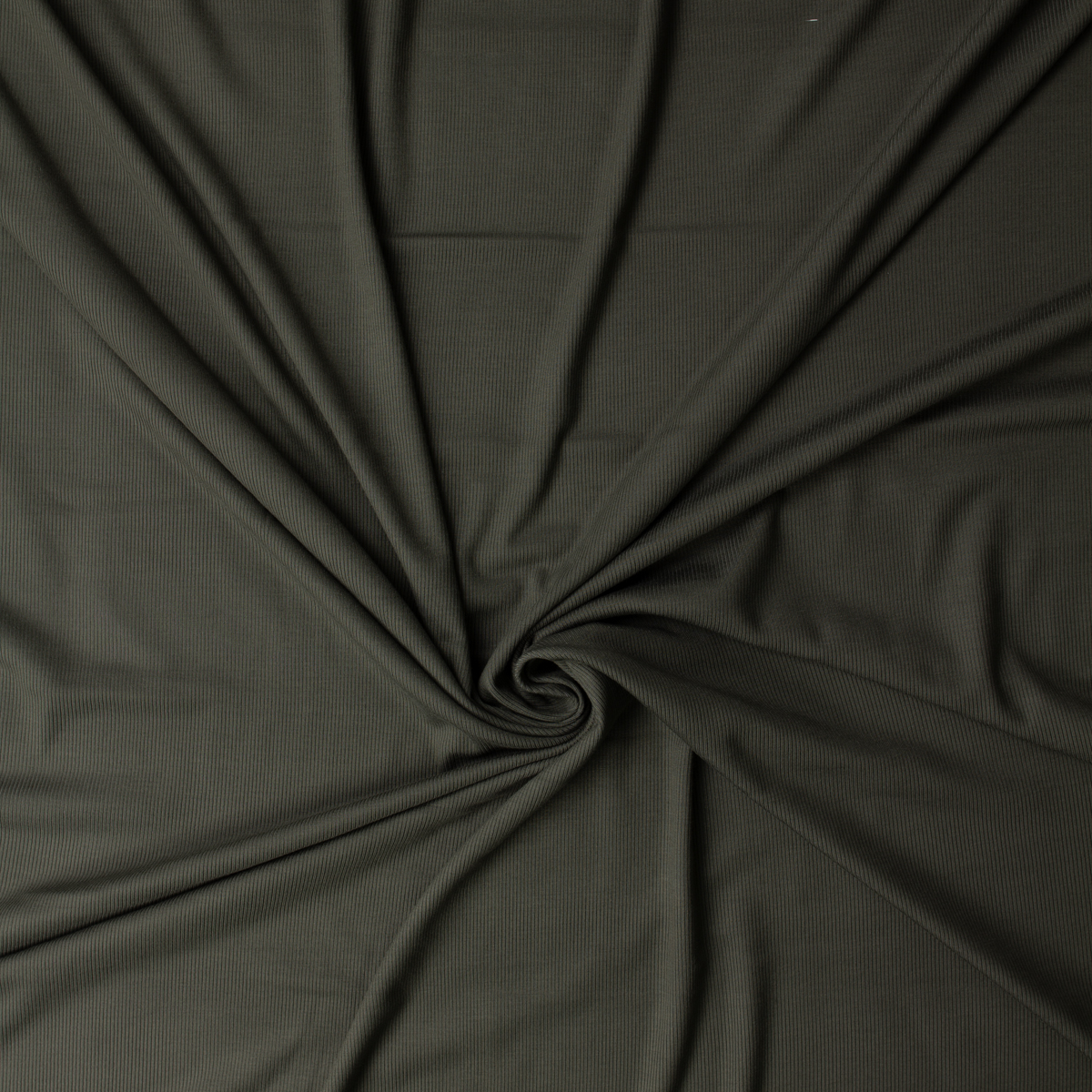 Fangorn Green Heavy 2x1 Rayon/Spandex Rib Knit #32209 Fabric By The Yard - Wide shot