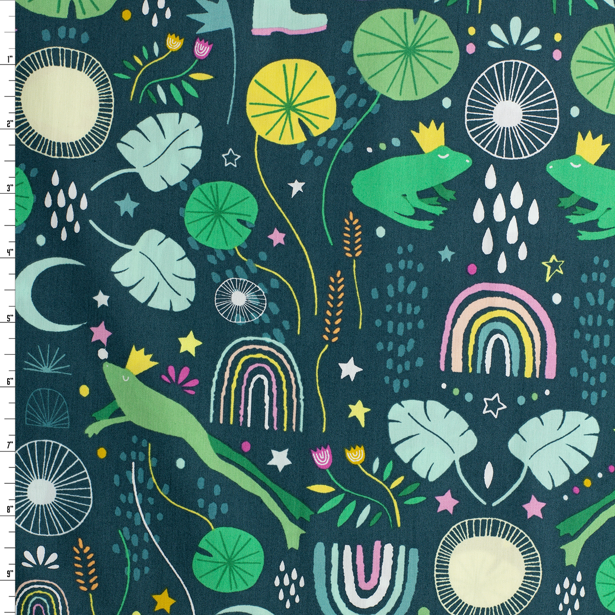 Rain or Shine — ROS-58300 — Frog Song Evening Cotton Poplin from Art Gallery Fabrics #32210 Fabric By The Yard
