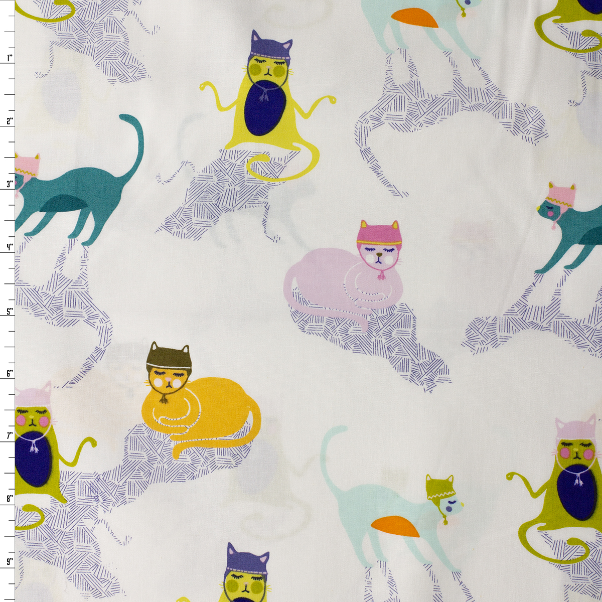 Oh, Meow! — OHM-33442 — Kitten Around Cotton Poplin from Art Gallery Fabrics #32218 Fabric By The Yard