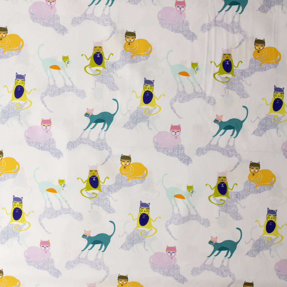 Oh, Meow! — OHM-33442 — Kitten Around Cotton Poplin from Art Gallery Fabrics #32218 Fabric By The Yard - Wide shot