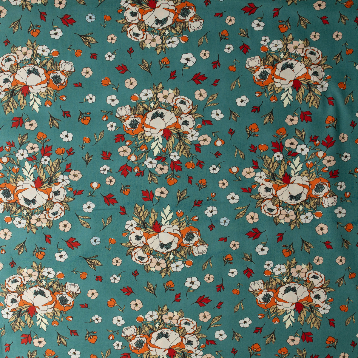 Love Story — LVS-38804 — Soulmate Blooms Lust Cotton Poplin from Art Gallery Fabrics #32225 Fabric By The Yard - Wide shot