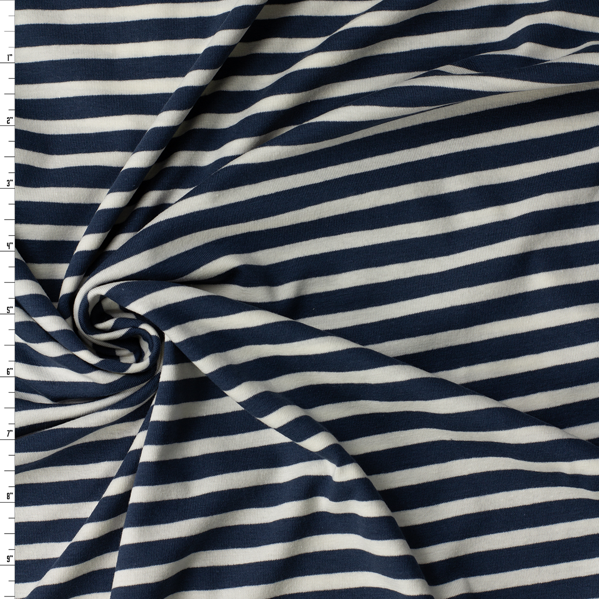 Striped Alike Blue Stretch Cotton Jersey Knit from Art Gallery Fabrics #32304 Fabric By The Yard