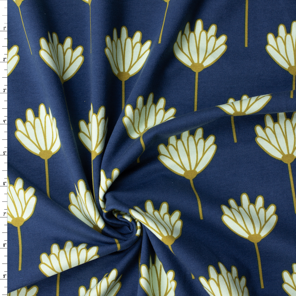 Floret Honeydew Stretch Cotton Jersey Knit from Art Gallery Fabrics #32311 Fabric By The Yard
