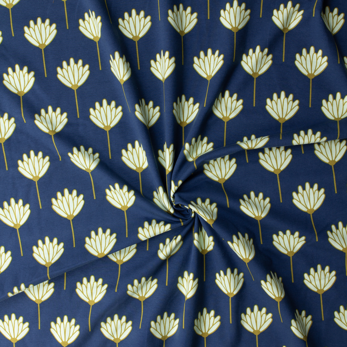 Floret Honeydew Stretch Cotton Jersey Knit from Art Gallery Fabrics #32311 Fabric By The Yard - Wide shot
