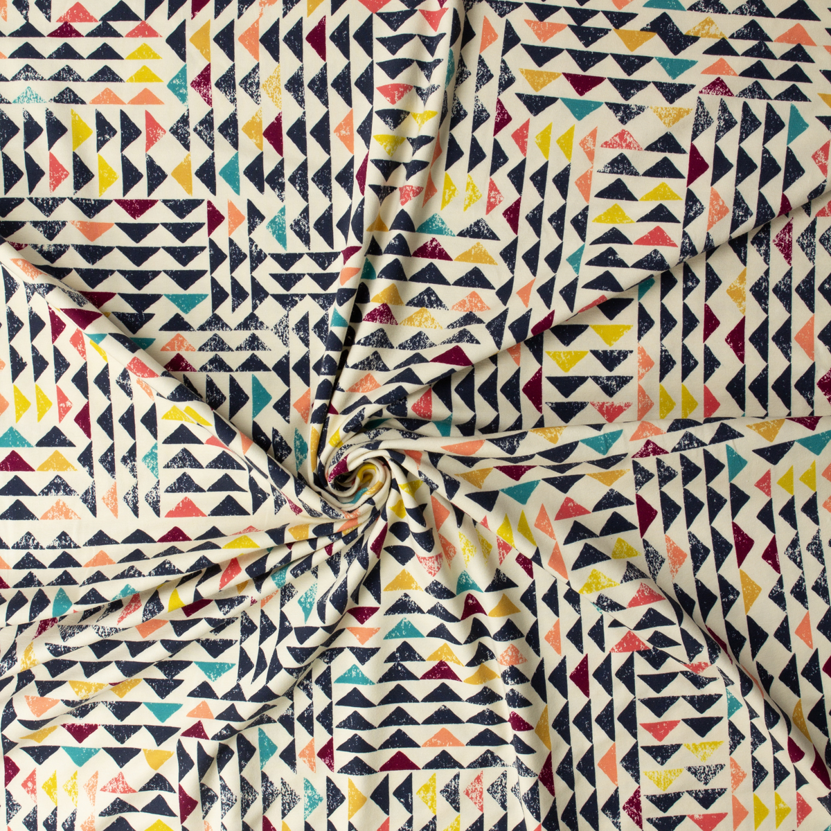 Trojkat Sunrise Stretch Cotton Jersey Knit from Art Gallery Fabrics #32313 Fabric By The Yard - Wide shot