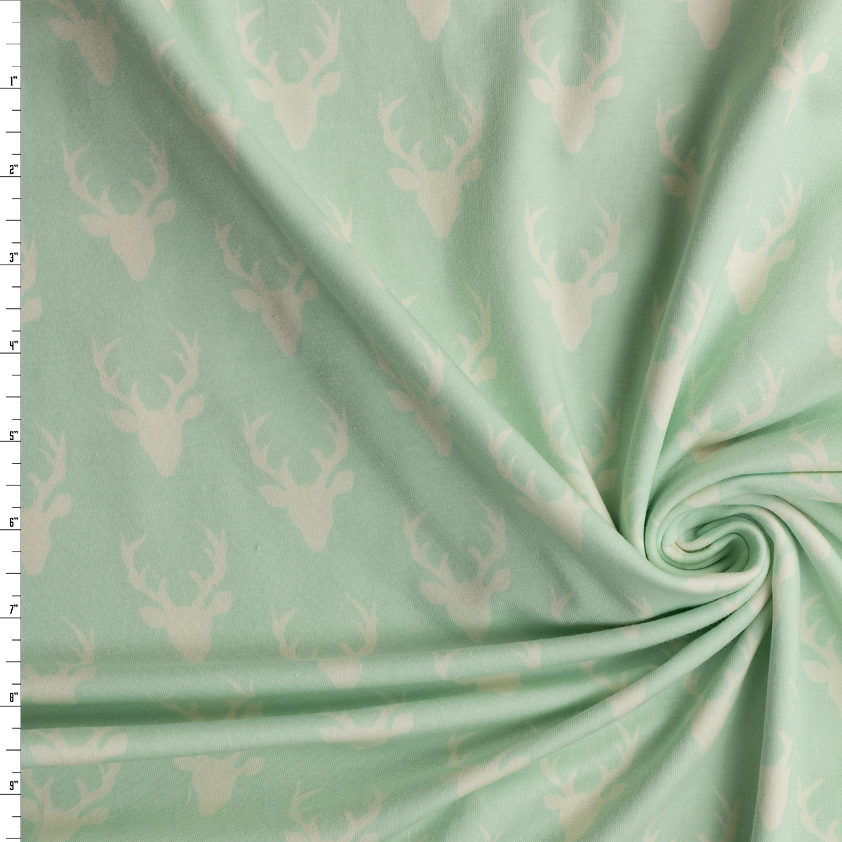 Tiny Buck Forest Mint Stretch Cotton Jersey Knit from Art Gallery Fabrics #32314 Fabric By The Yard