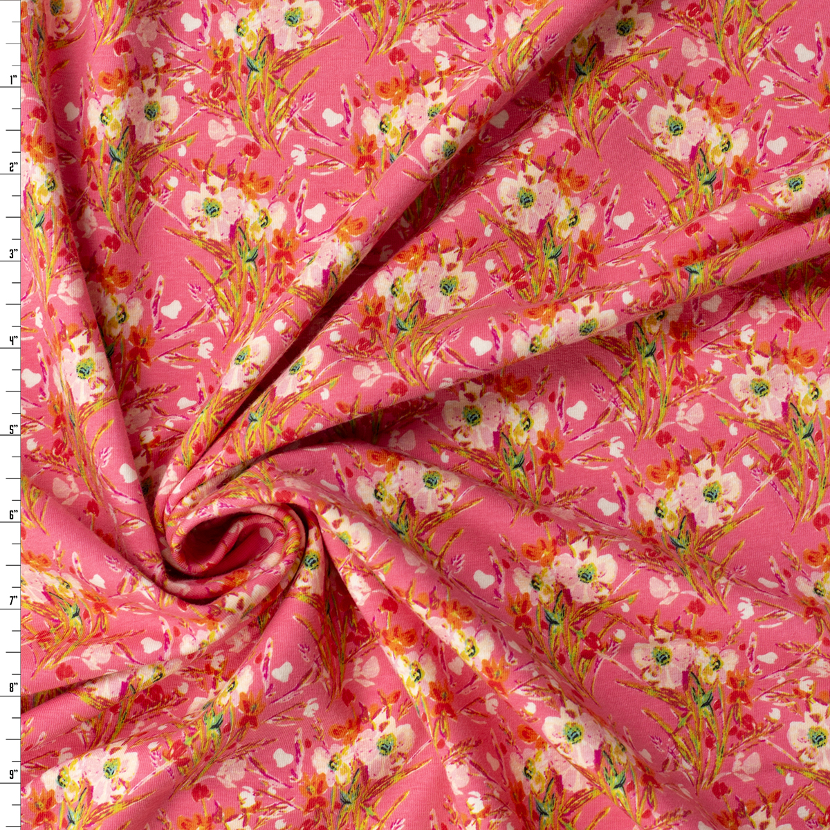 Rosette Square Stretch Cotton Jersey Knit from Art Gallery Fabrics #32317 Fabric By The Yard