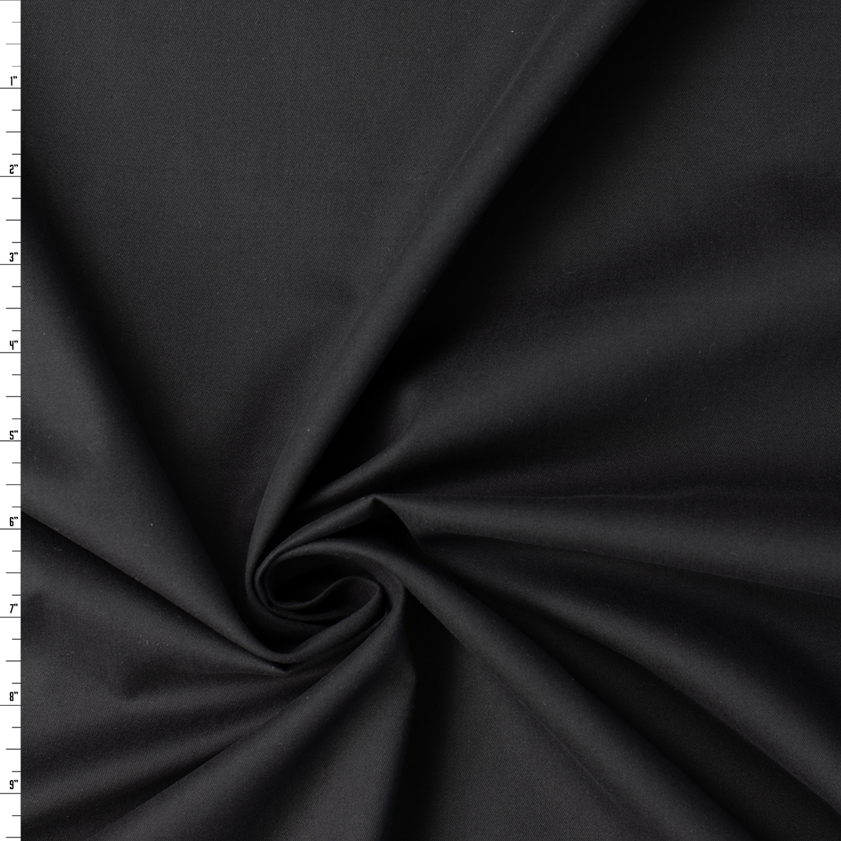 Black Peached Cotton Twill #32337 Fabric By The Yard