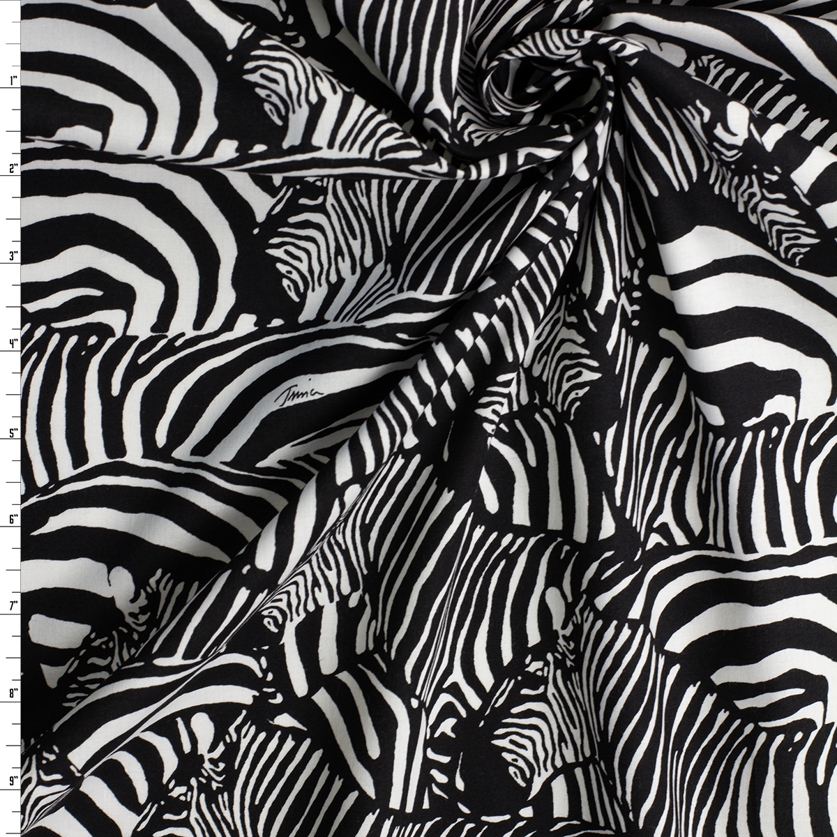 All Over Zebras Stretch Cotton Poplin #32342 Fabric By The Yard