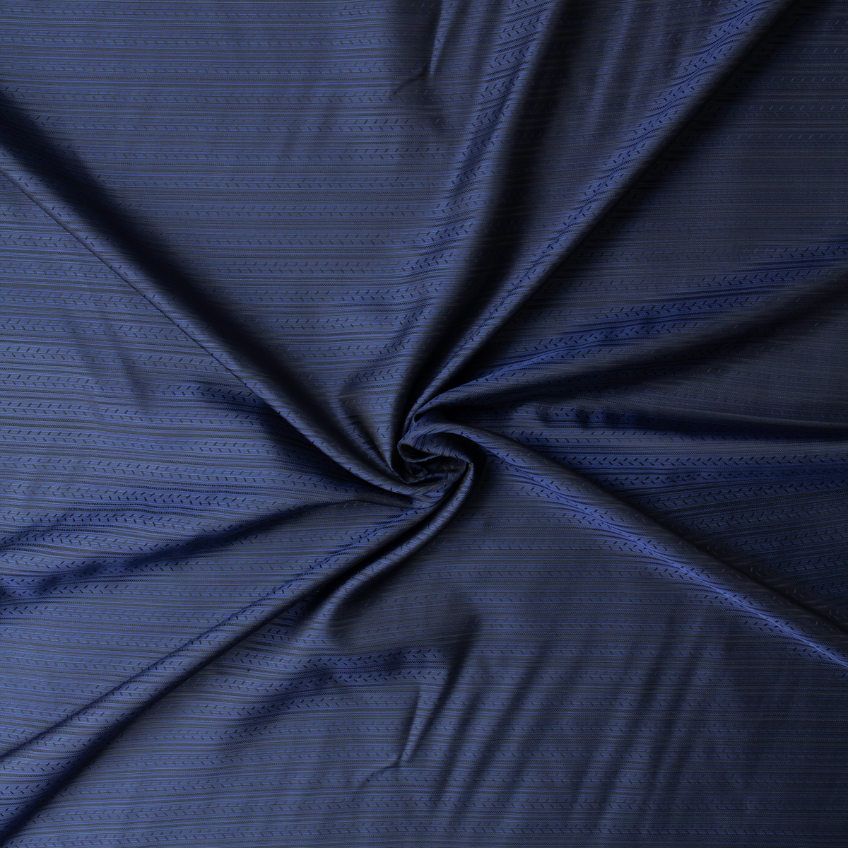 Midnight Geo Stripe Designer Cupro Lining #32350 Fabric By The Yard - Wide shot