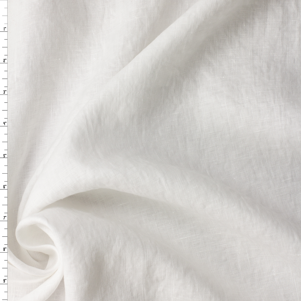 White Italian Laundered Linen #32357 Fabric By The Yard