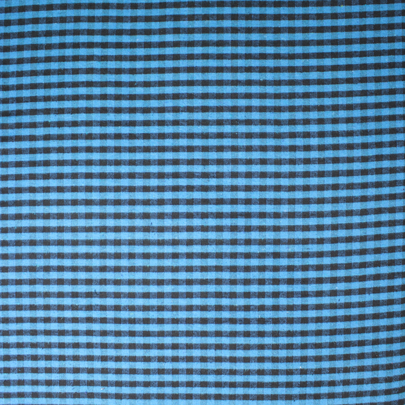 Turquoise and Black Buffalo Check Flannel