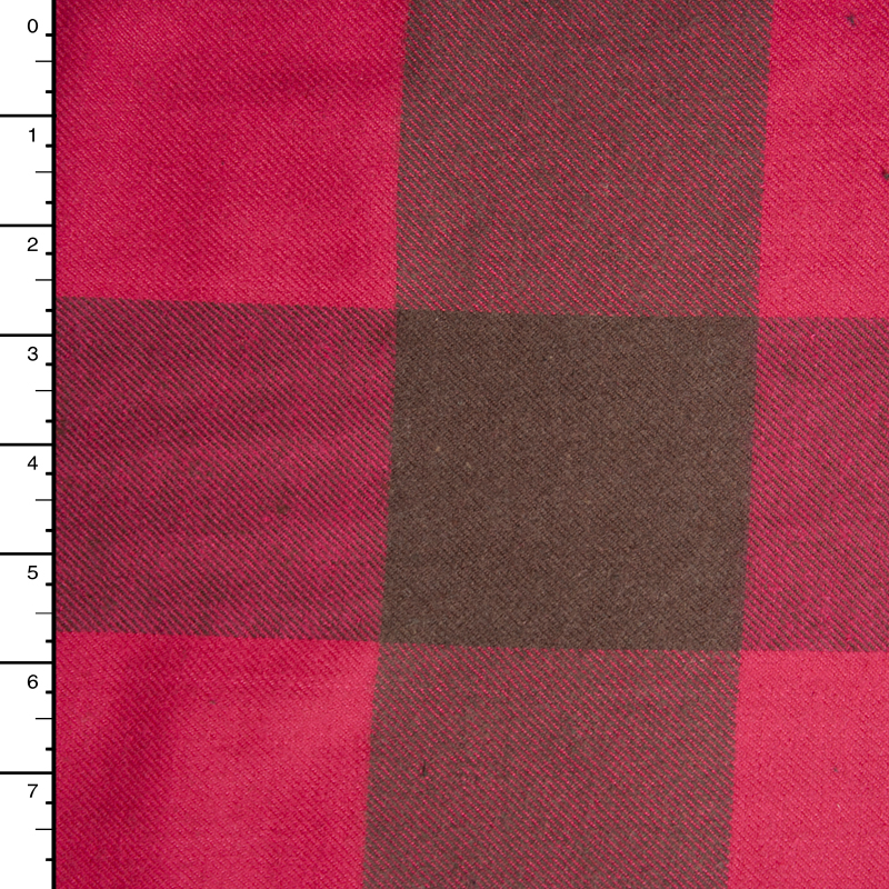 Hot Pink and Brown Large Buffalo Plaid Flannel